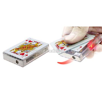 Stylish Jack Playing Card Illumination Cigarette Refillable Lighter