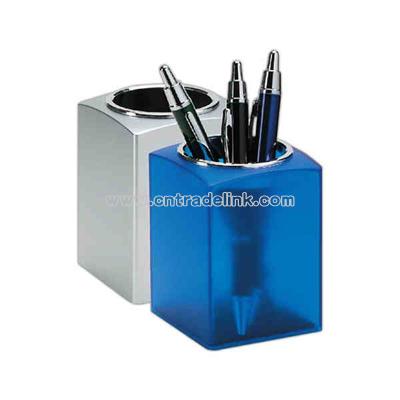 Stylish pen holder with a padded interior