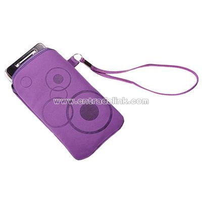 Suede Sandwich Case with Hand Strap for Motorola