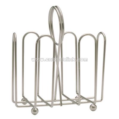 Sugar packet rack chrome plated steel