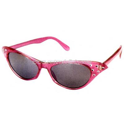 Sunglasses with rhinestone decorations