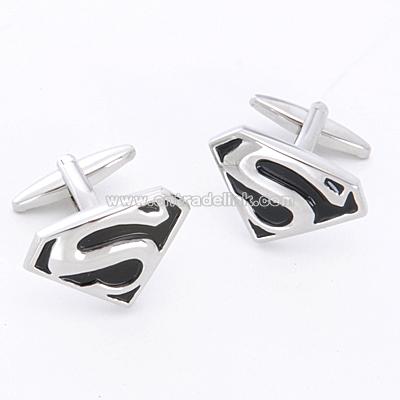 Superman Cuff Links with Personalized Case