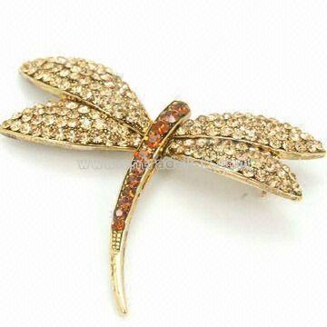 Swarovski Crystal Fashionable Brooch with Copper