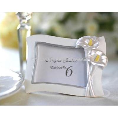 Swaying Calla Lilty Pearlescent Place Card Holder/ Photo Frame