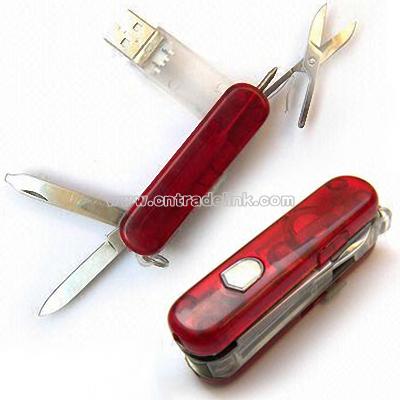 Swiss Knife Design USB Flash Drive