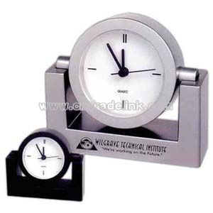 Swivel quartz analog desk clock