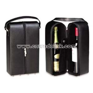 Synthetic Leather Wine Tote