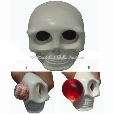 TPR Soft Toy-Skull Squeezable Pl