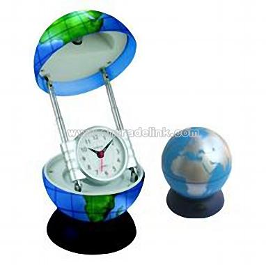 Table Lamp with Clock (Tellurion Shape)