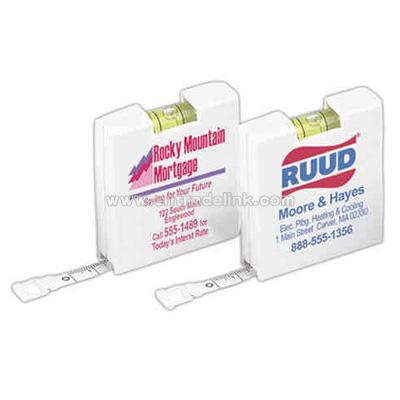 Tape measure with a 6' polyester tape and an easy-to-view level