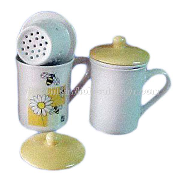 Tea Mug with Ceramic Filter and Lid
