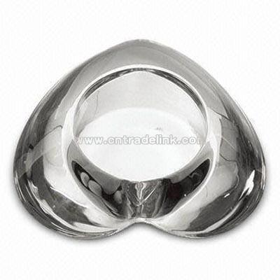 Tealight Heart Shaped Glass Candle Holder