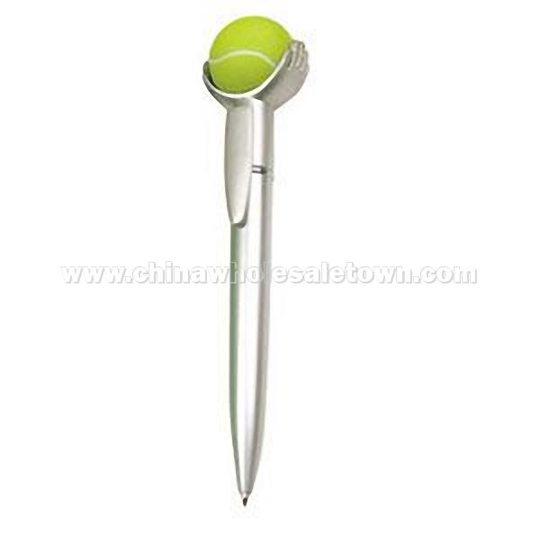 Tennis ball Squeezie Stress Reliever Top Pen