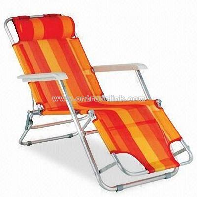 Textliene Folding Chair with Silver Oxidation Frame