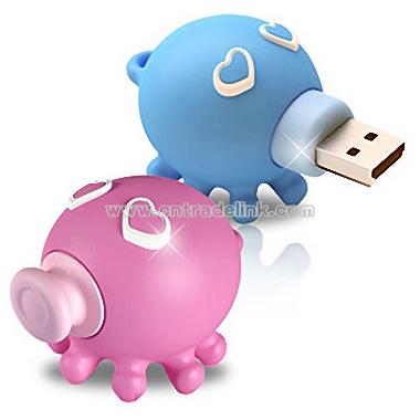 Theme Series Kissing Octopus Couple Flash Drive