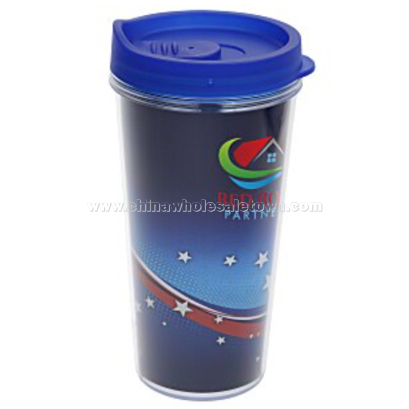 ThermalTraveler Tumbler - 16 oz. - Sparkle Patriotic