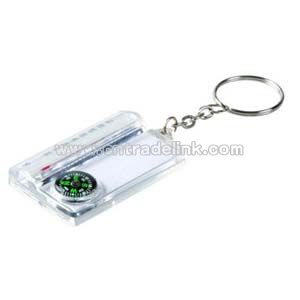 Thermometer Compass Keyring