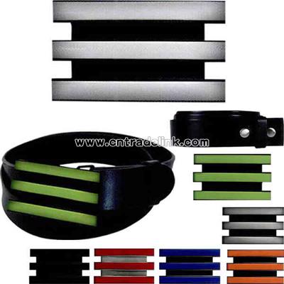 Three Stripe Brandmark Brushed Metal Buckles