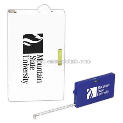 Three foot tape measure with level