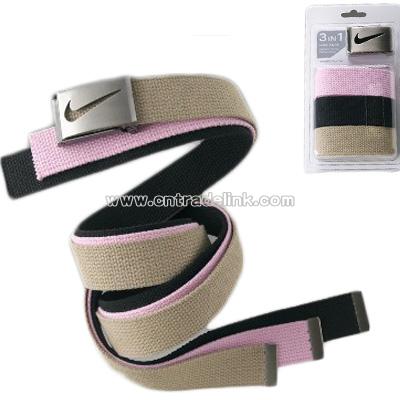 Three-in-One Women's Golf Belt Web Pack