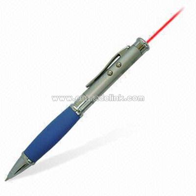 Three-in-one Multifunction Electronic Laser Pointer with Pen and Torch Function