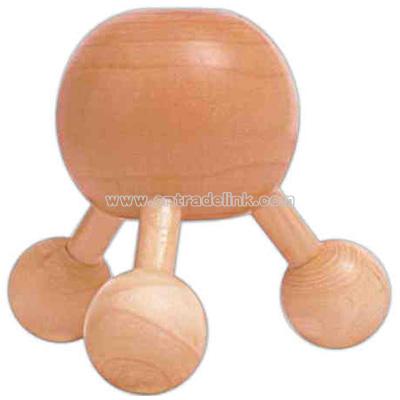 Three legged wooden ball massager