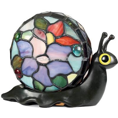 Tiffany Fany Snail Accent Lamp Vintage Bronze