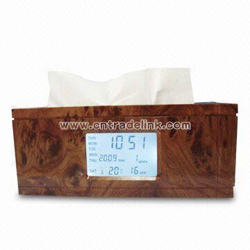 Tissue Box Cover with Clock