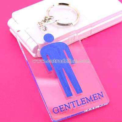Toilet Plate as Universal Symbol Key Chain (Human Being Pattern MALE)