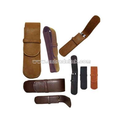 Top flap double cowhide pen case