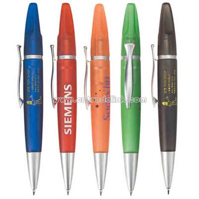 Top-twist action ballpoint pen in 5 transparent colors