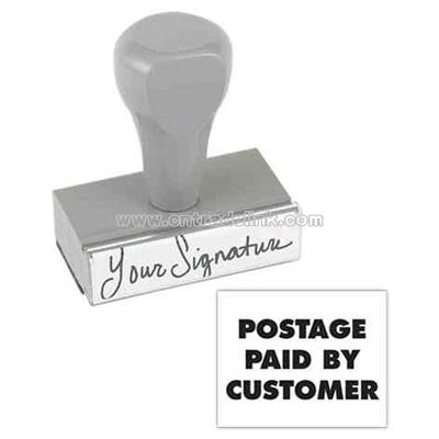 Traditional rubber message stamp