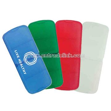 Trans color 4 compartment pill box with slider