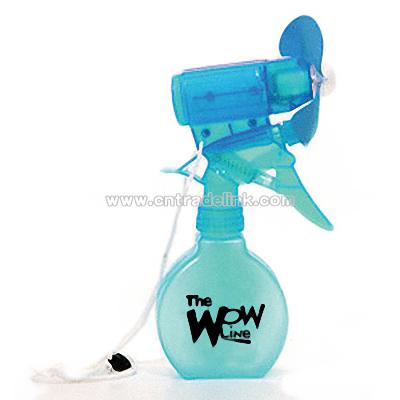 Translucent Blue Water Spray Fans