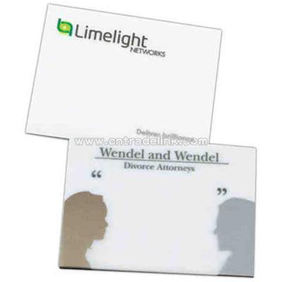 Translucent adhesive memo pad