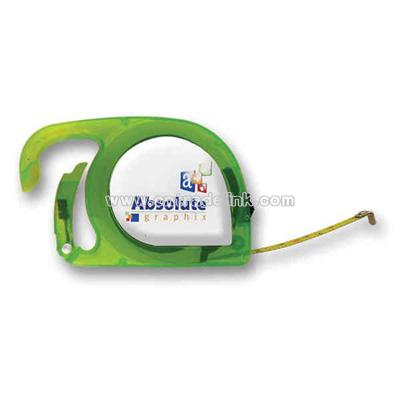 Translucent carabiner tape measure