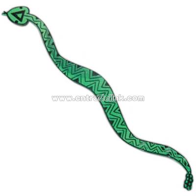 Translucent emerald green snake shape cocktail stirrer