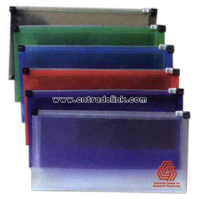 Translucent mini zip lock envelope with gusset