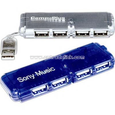Translucent travel USB hub