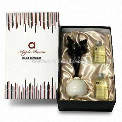 Transparent Diffuser Oil Bottle with Bamboo Incense Stick Set