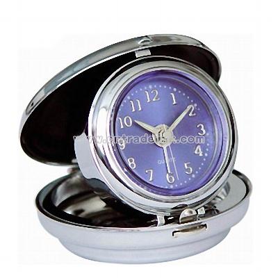 Travel Alarm Clock with Protective Hinged Cover