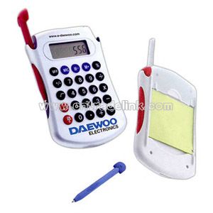 Travel calculator with 2 pens and notepads