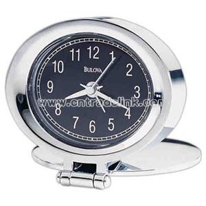 Travel clock with metal case