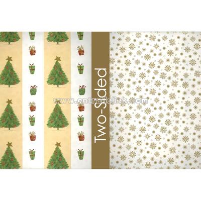Tree Stripes Reversible Wrapping Paper