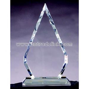 Triangle shape optical crystal award