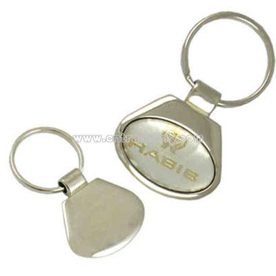 Triangular metal key tag