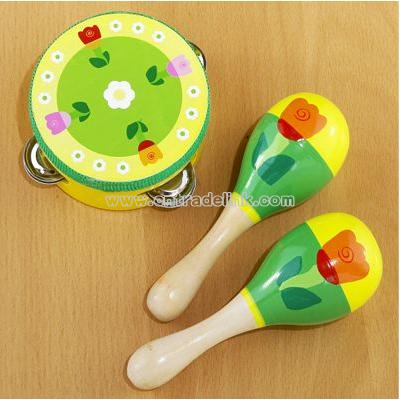 Tulip Tambourine/Maracas Set