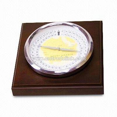 Turning Compass with Wood Base