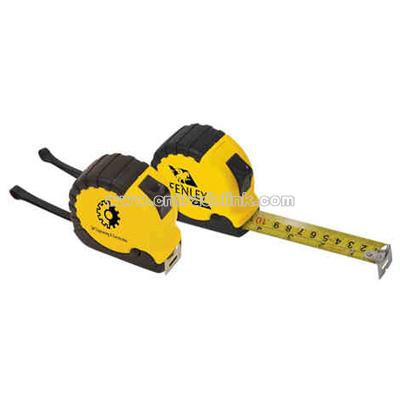 Twenty five foot tape measure with black trim