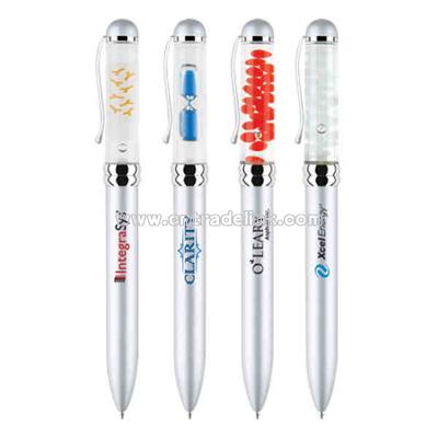 Twist action liquid ballpoint